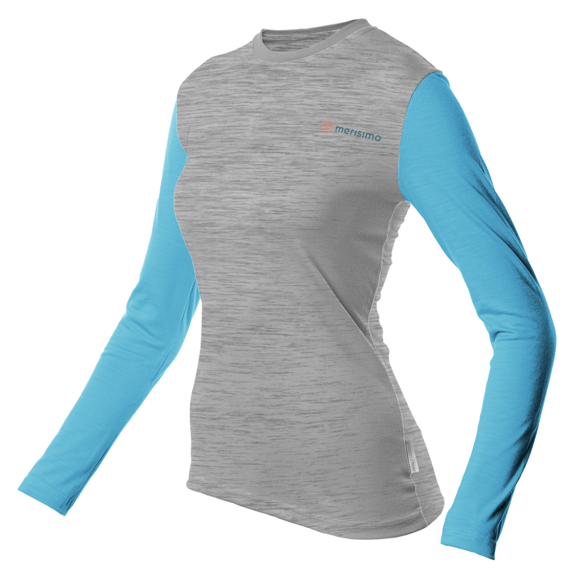 Silnější merino šedá melé tyrkys