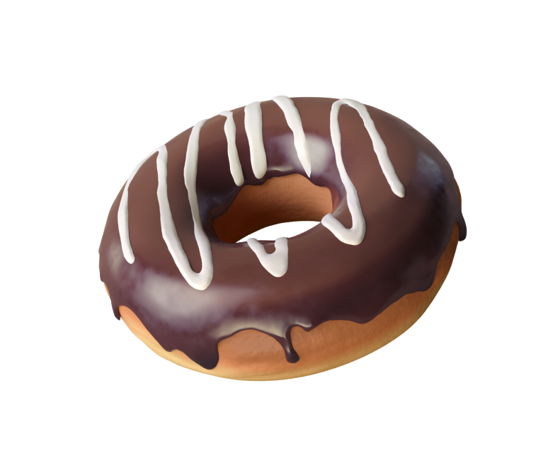 Chocolate flavoured donut