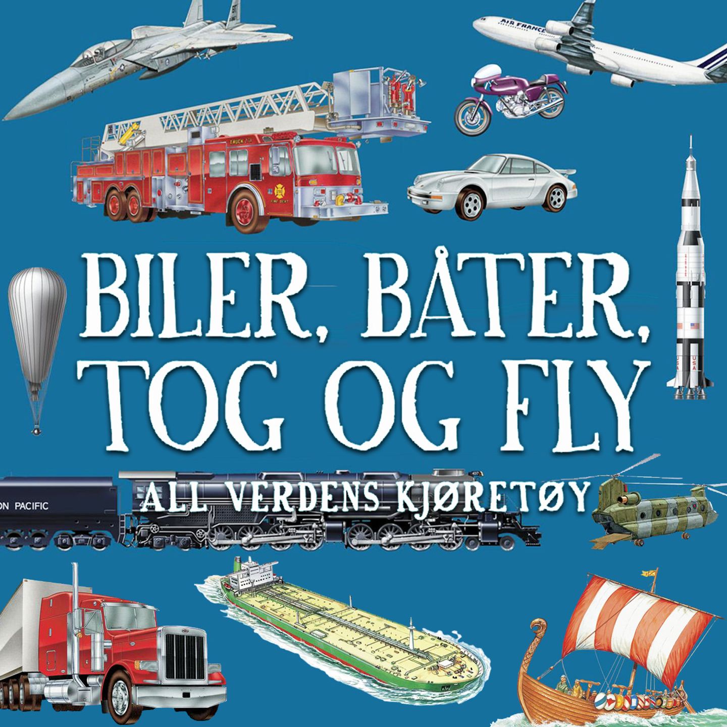Biler, båter, tog og fly - - Barn - Lydbok - Fabel