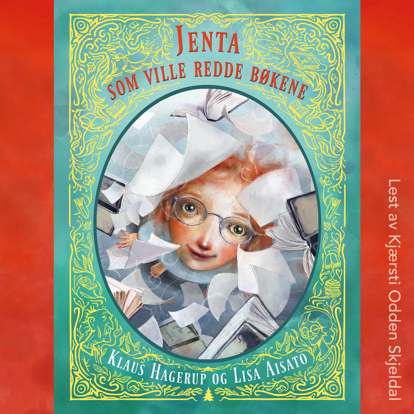 Redde Jenta som ville redde bøkene - Klaus Hagerup - Barn - Lydbok - Fabel