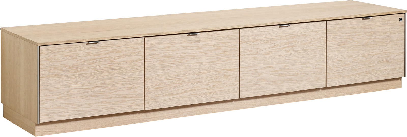 Editions mediabenk 944, hvitoljet eik, 4 dører, Remote-link