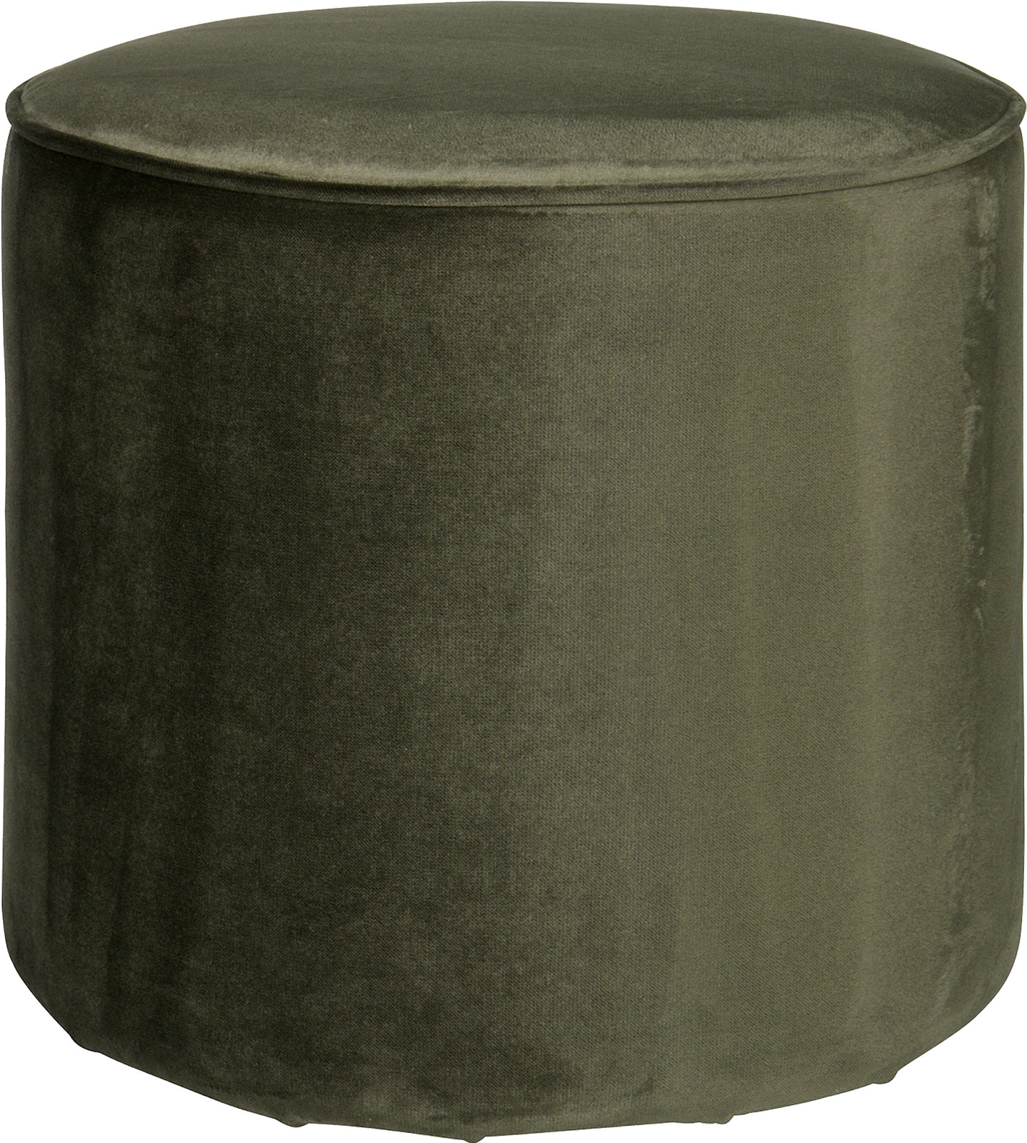 Sara puff høy, fløyel varm grønn, H46 Ø46