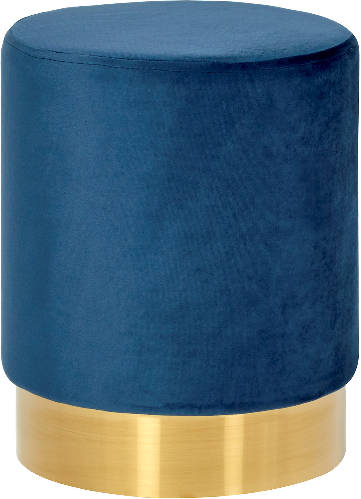 Maggie pall blå velur med gullkant