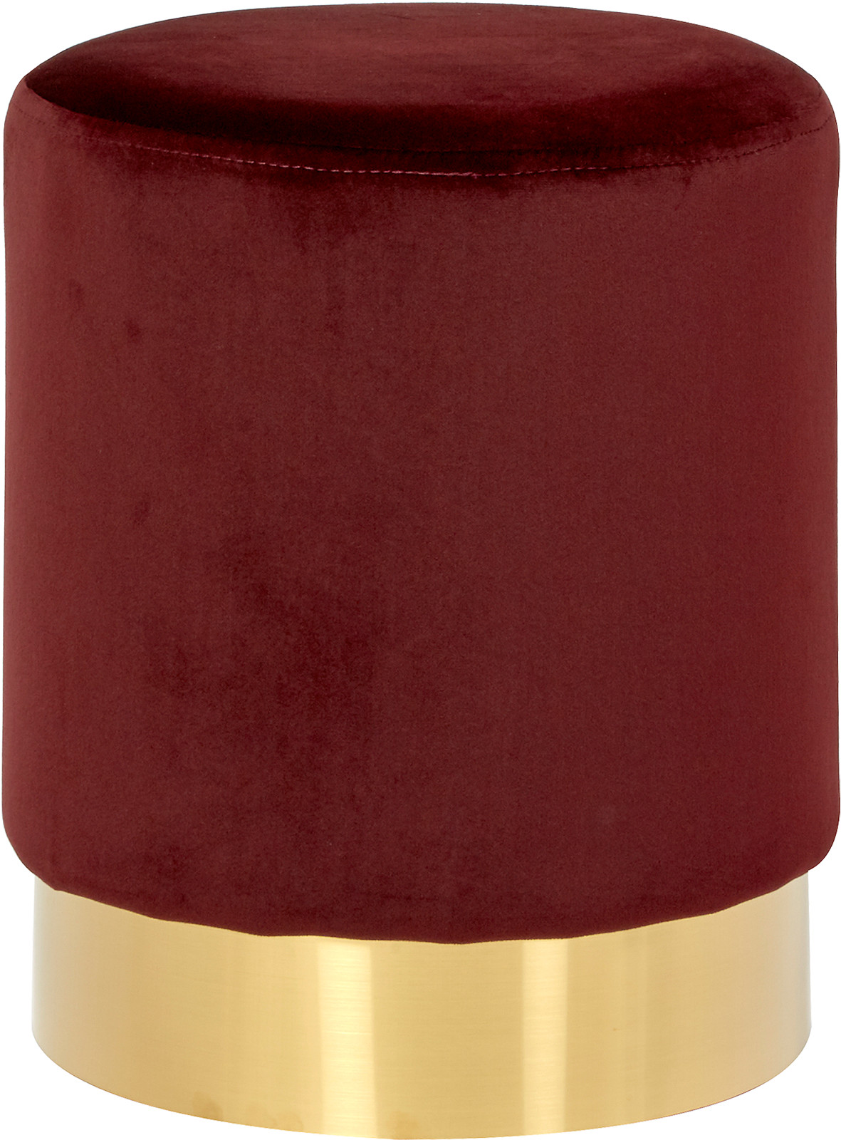 Maggie pall bordeaux velur med gullkant