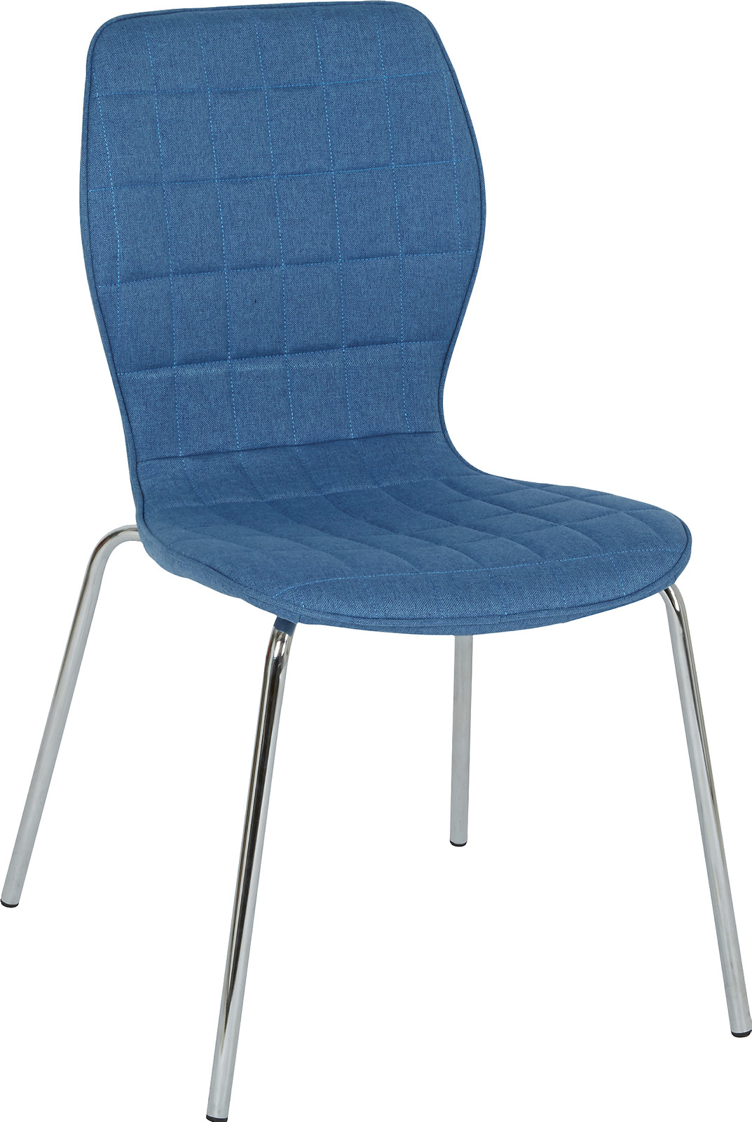 Nina kjøkkenstol blå med krom ben