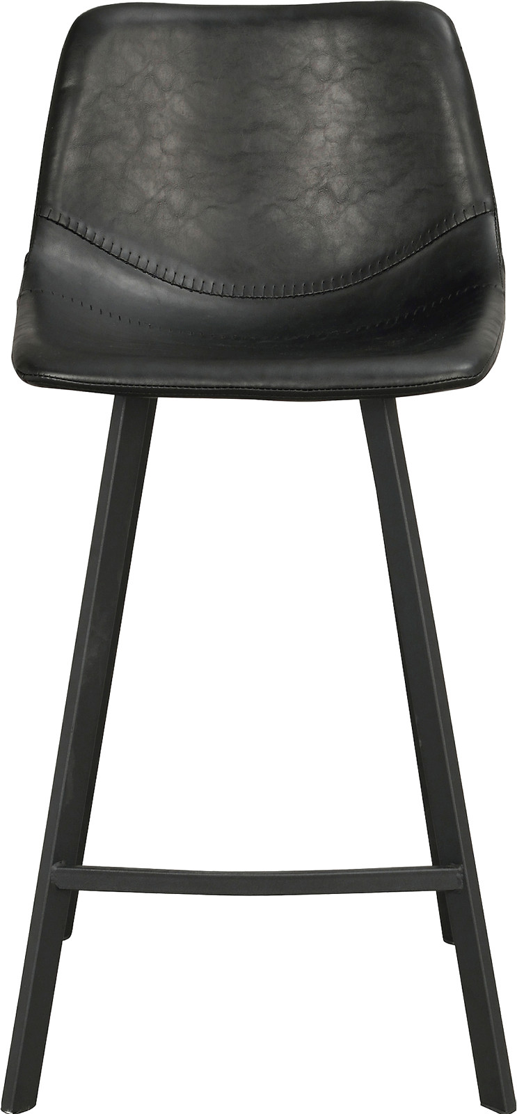 Auburn barstol sort kunstlær sorte metallben