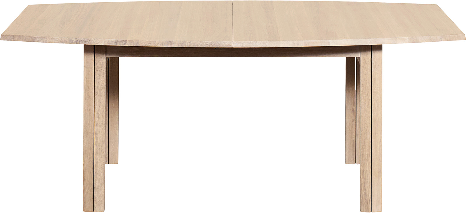 Editions spisebord 122, hvitoljet eik, inkl. 2 innleggspl.