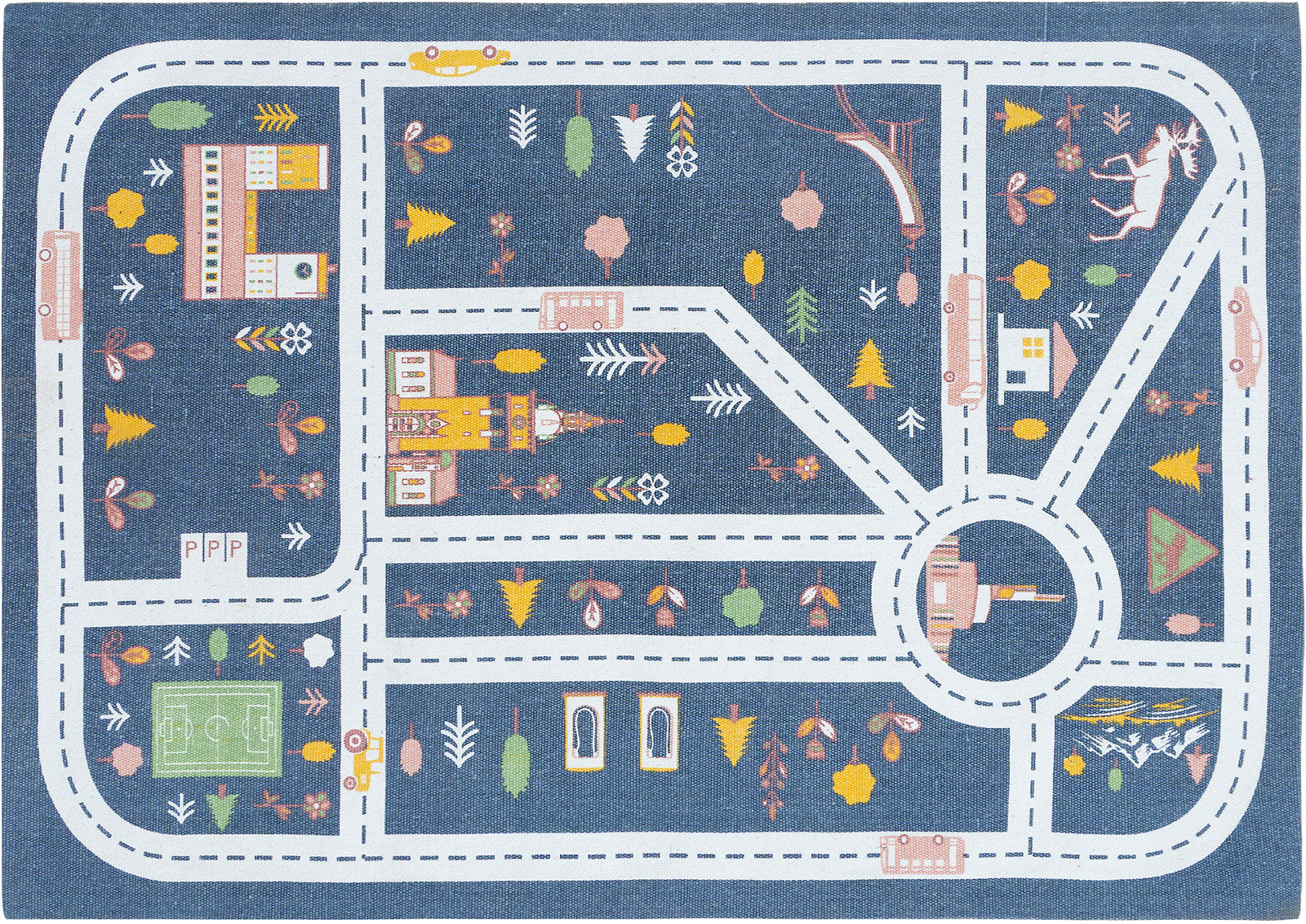 Landevei blå 120x170