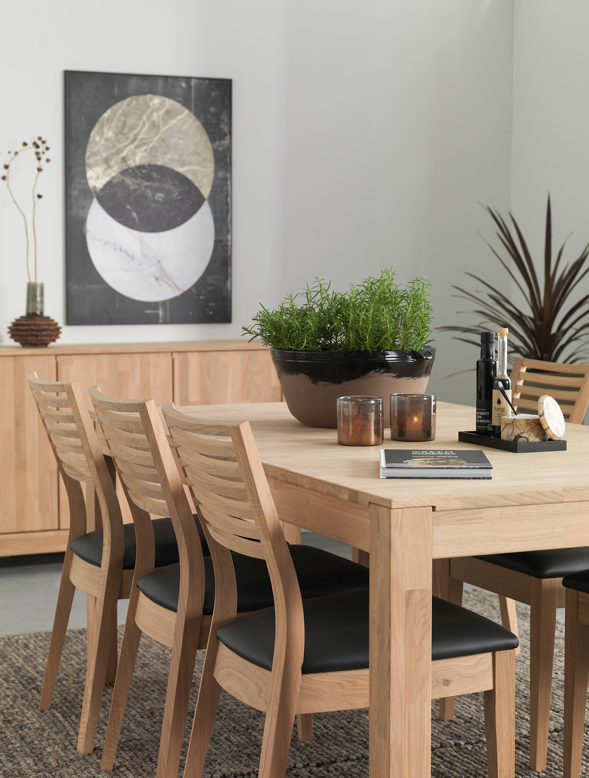 Lugano NY spisebord 180 med uttrekk, hvitoljet