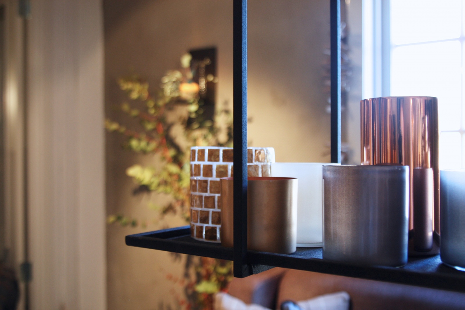 Lama lysfat til oppheng rektangulært sort 18x100 cm