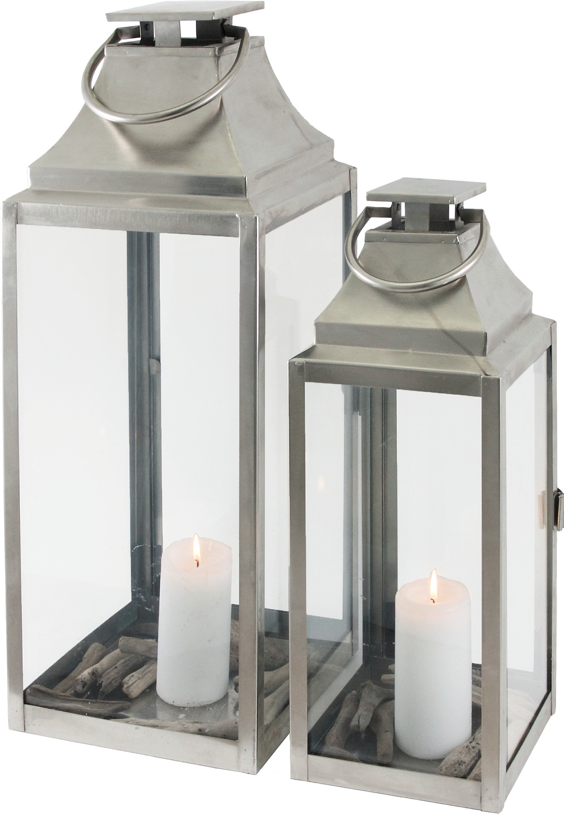 Lama lanterne rustfritt stål 65 cm