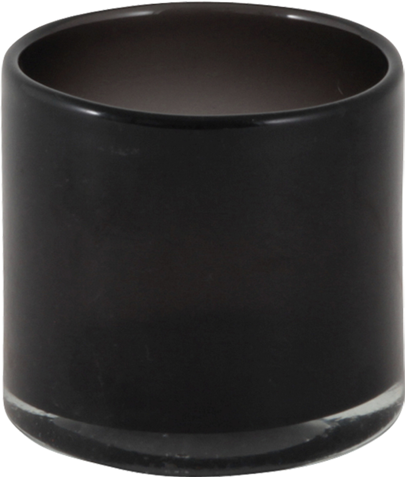 Lama telysholder, sotet glass, H10 cm, sort