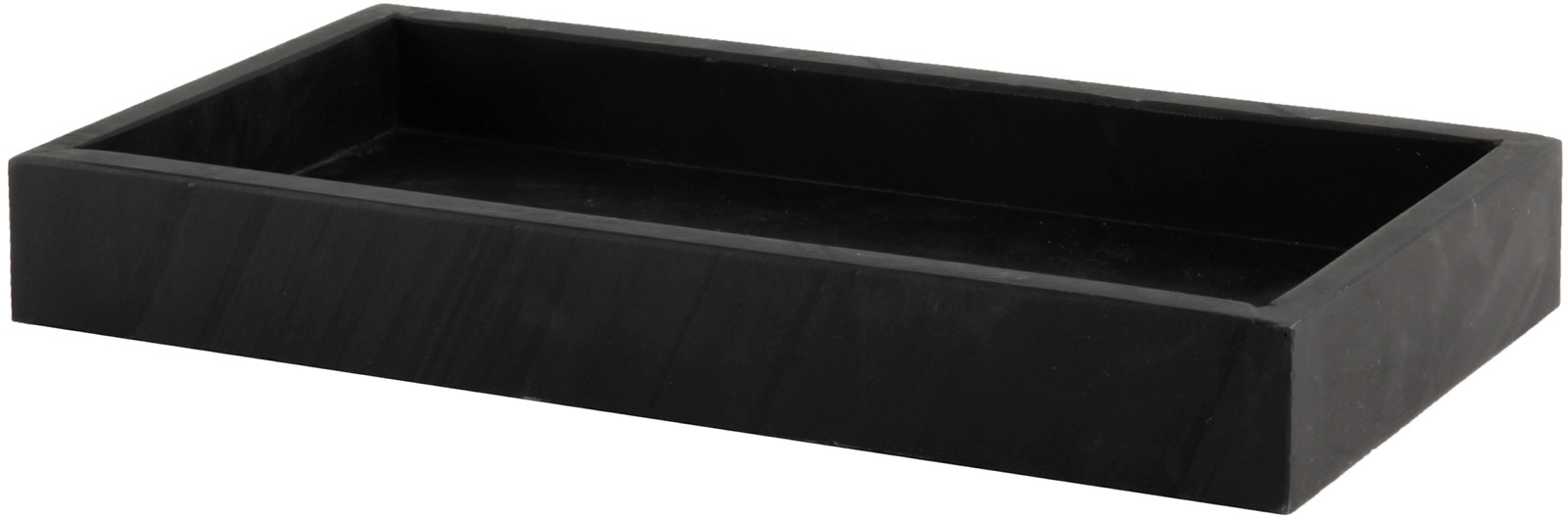 Lama brett, marmor m/kant, 15x30 cm, sort