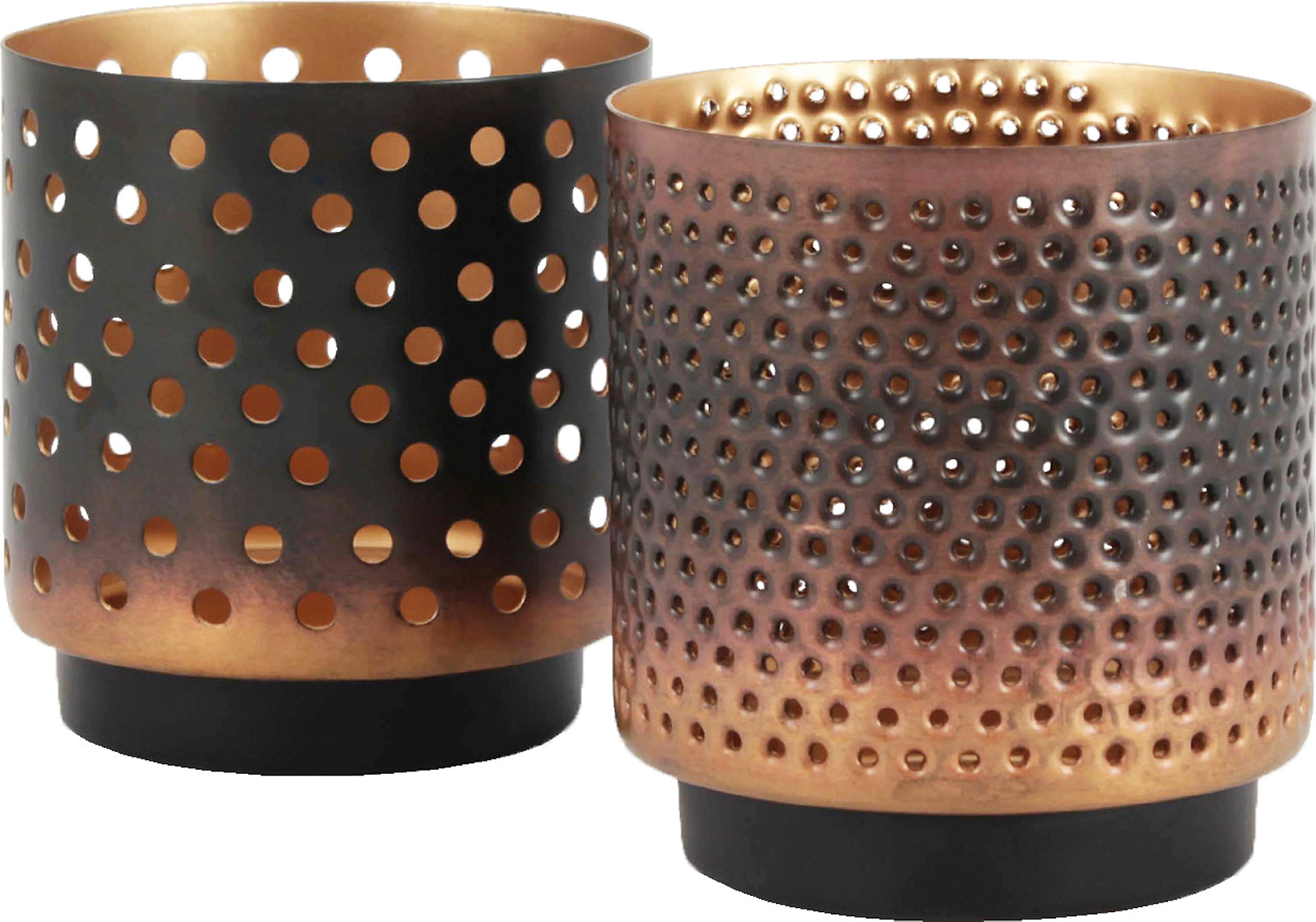 Aina Sollie Steen lyslykt metall hull, sett à 2 gaveeske