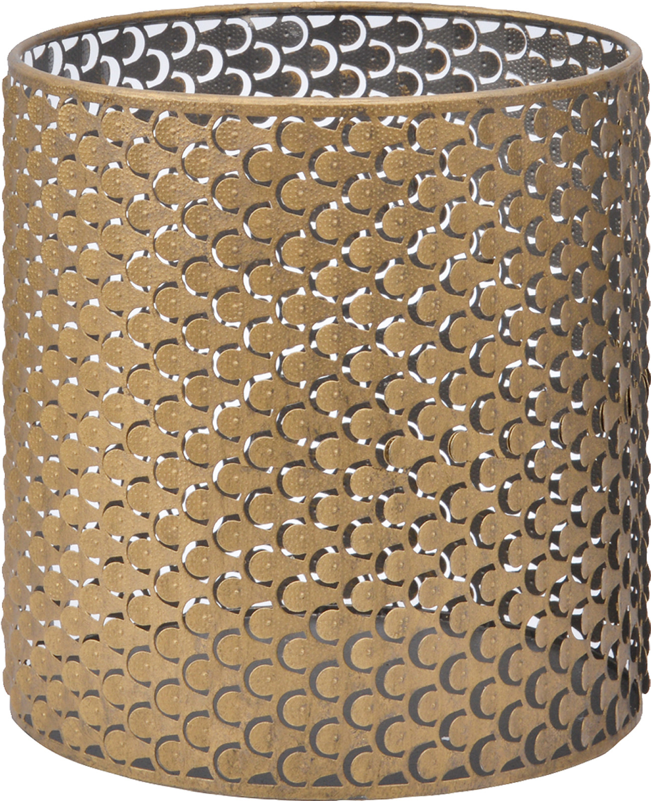 Anja lanterne, antikk gull, 17x17x18,5 cm