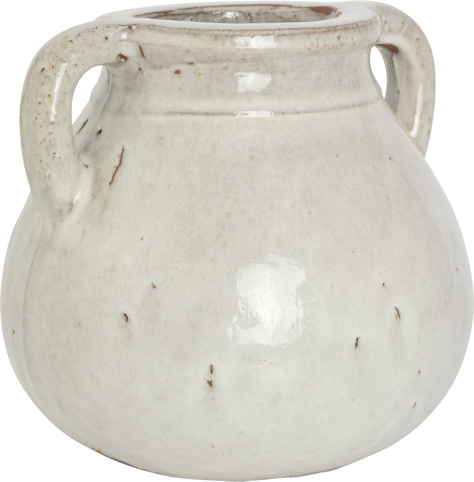 Aina Sollie Steen krukke hvit, H27 Ø24 cm