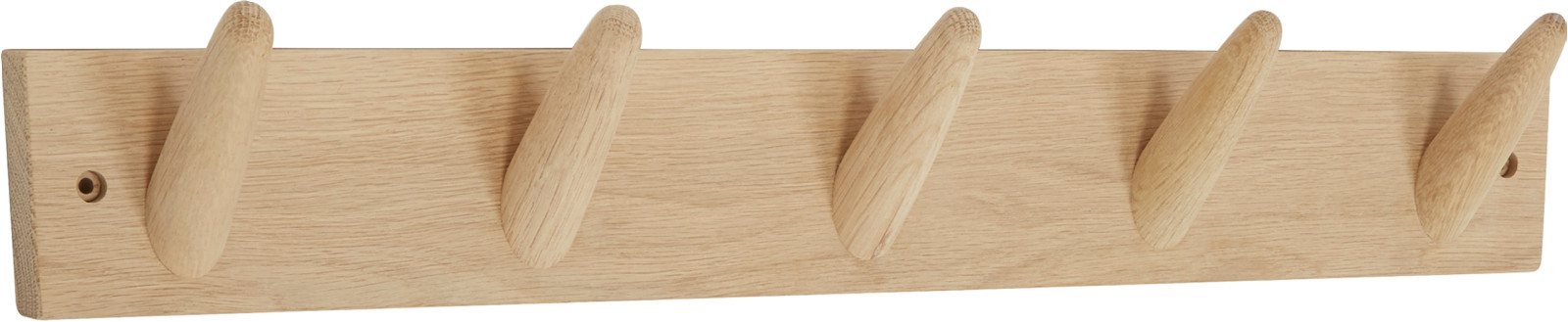 Odense knaggrekke 5 knagger hvitvasket eik