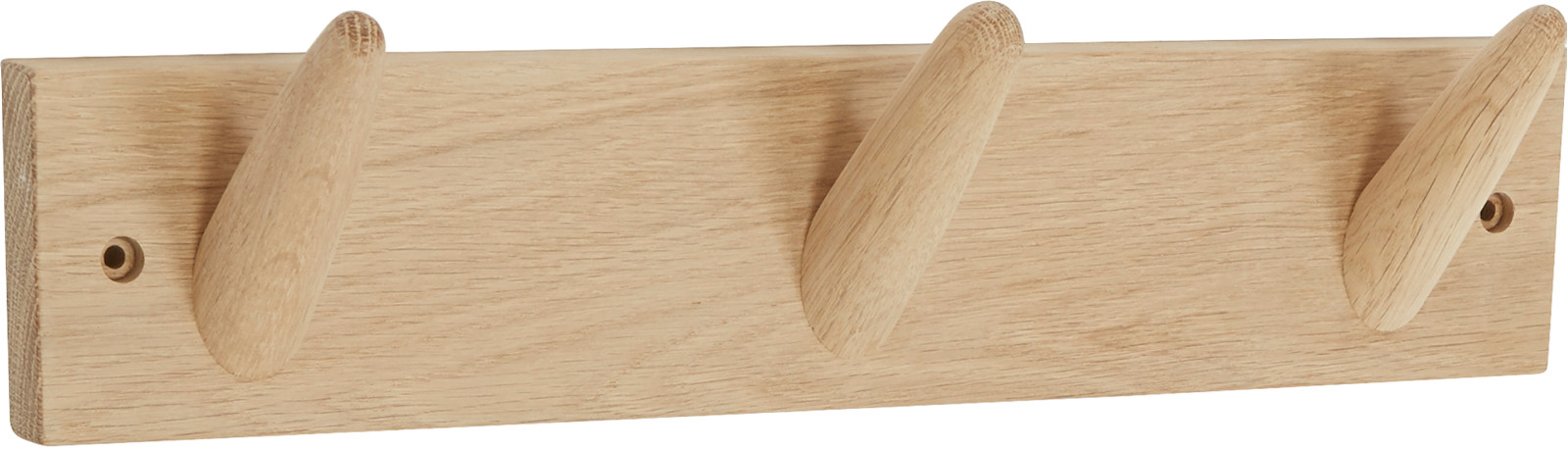 Odense knaggrekke 3 knagger hvitvasket eik