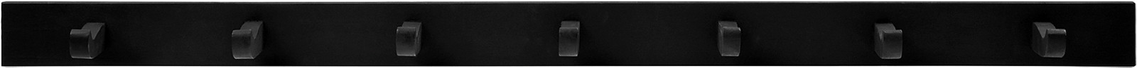 Hooks knaggrekke m/7 knagger, sort