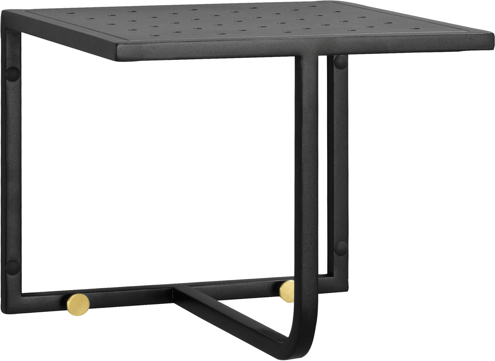 Malone vegghylle sort metall/gullknapp, B30 cm