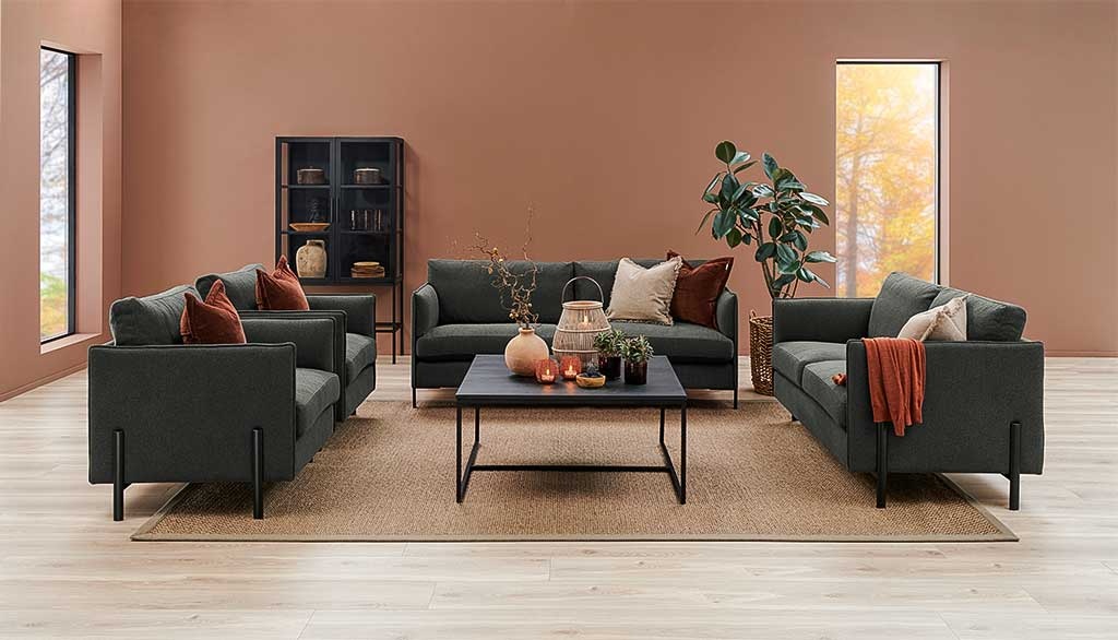 Hvordan plassere møblene på teppet