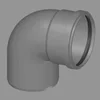 90° PVC Bogen 160mm