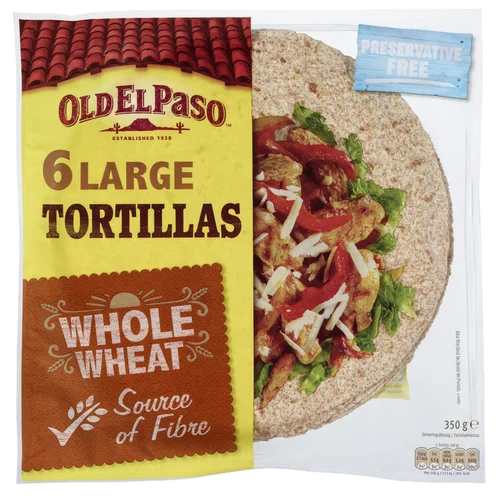 6 Tortillas Whole Wheat Large