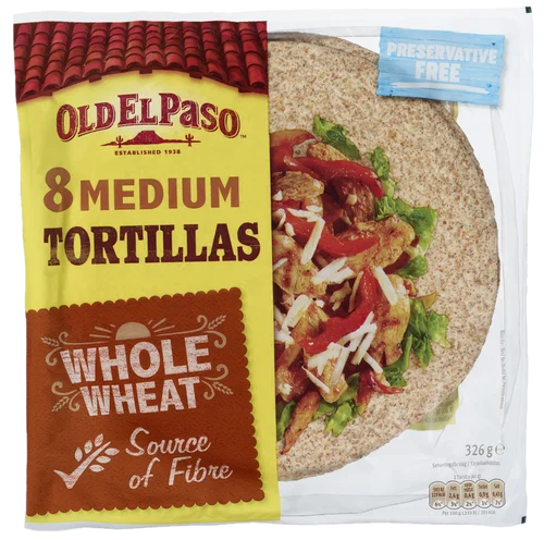 8 Tortillas Whole Wheat Medium