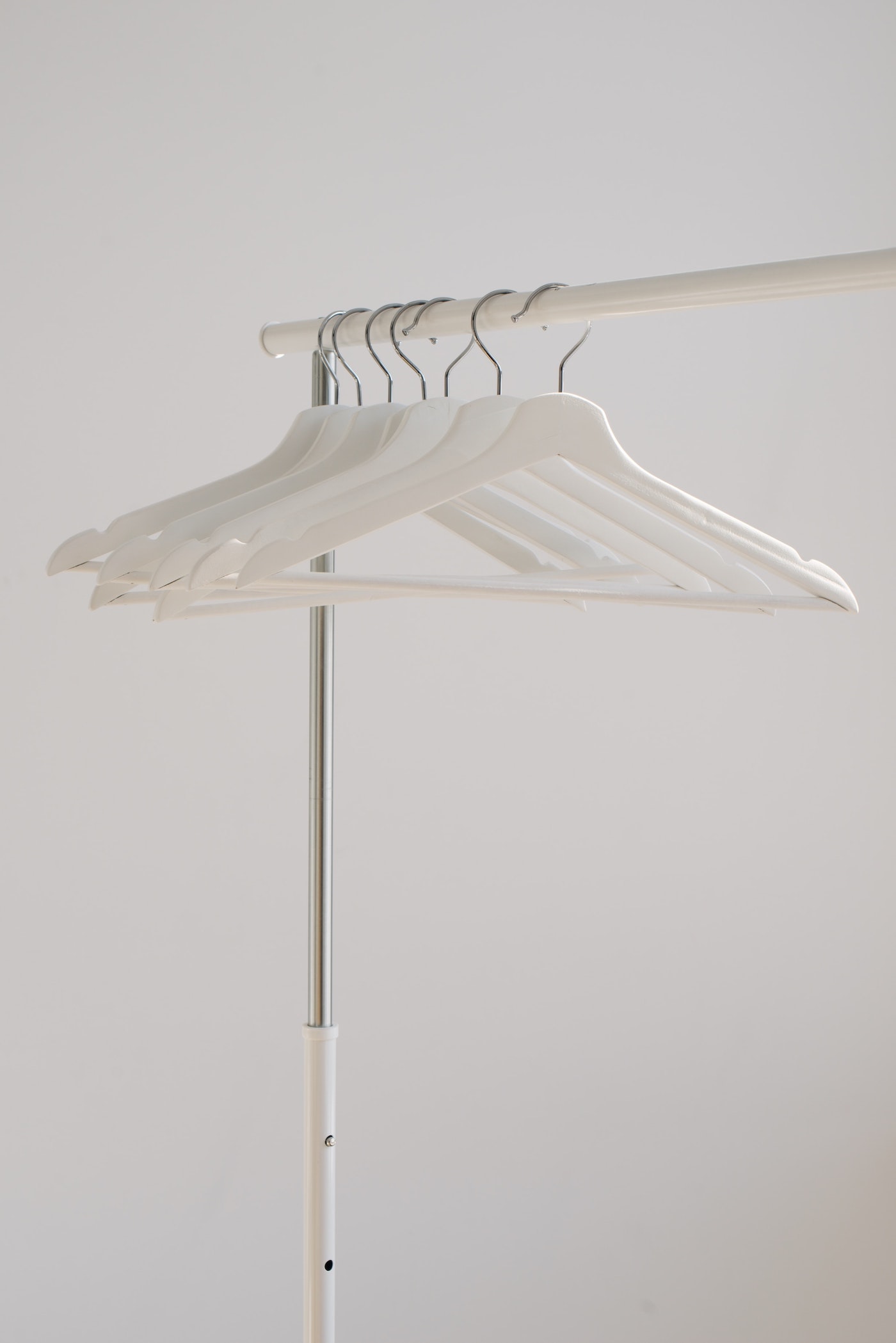 White clothing hangers