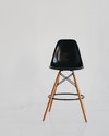 A black simple bar stool