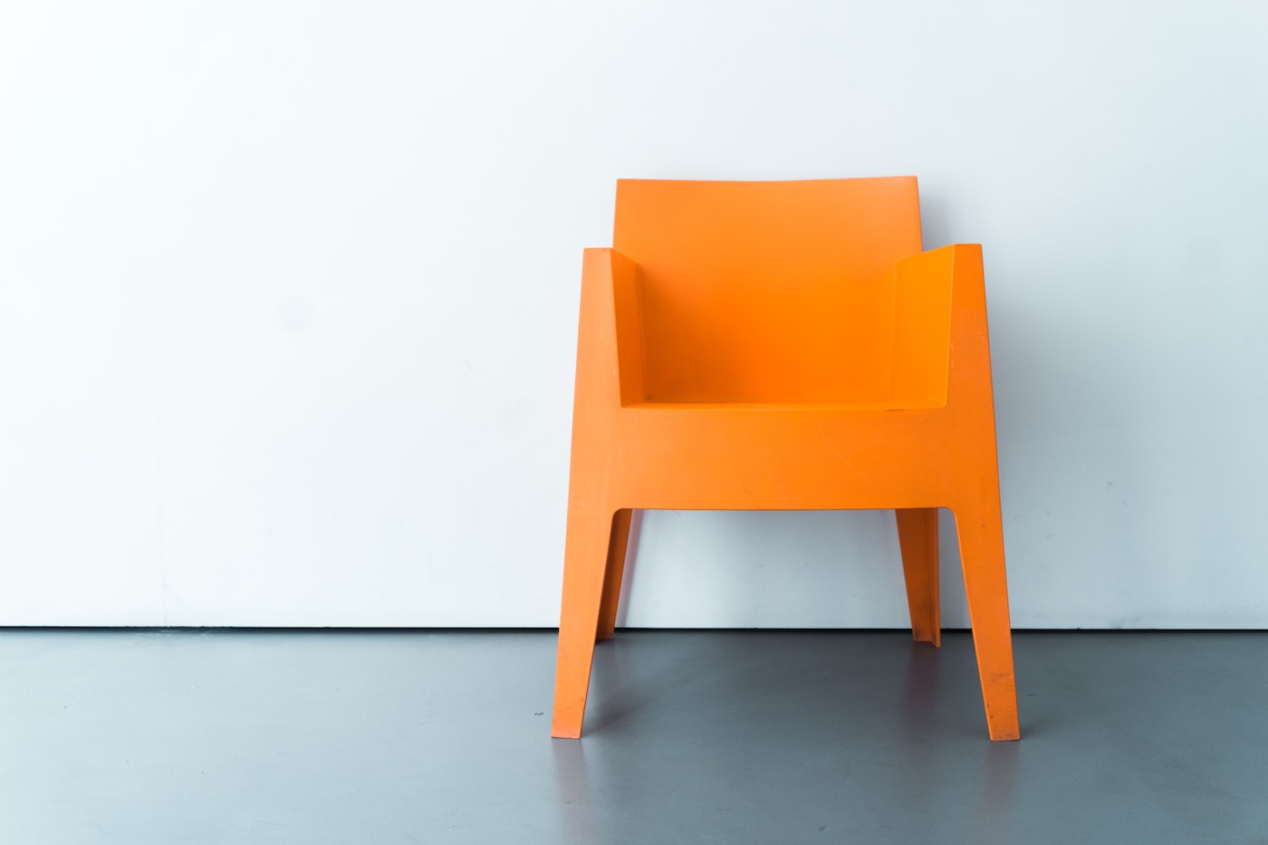 Bright orange chair