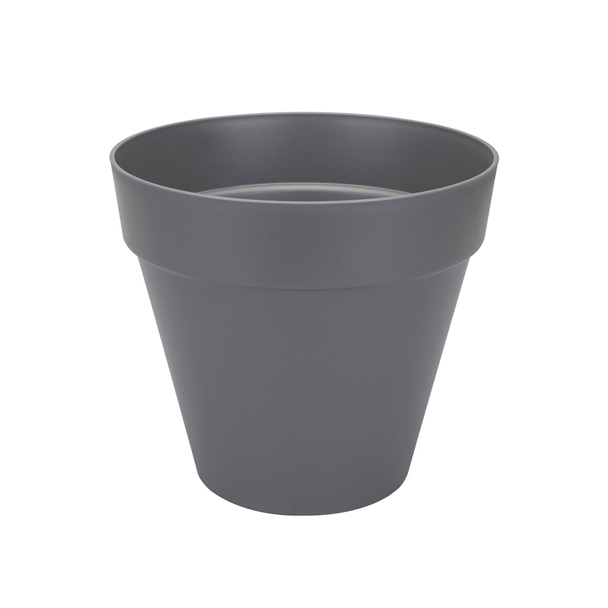 grå utepotte i plast, 30 cm