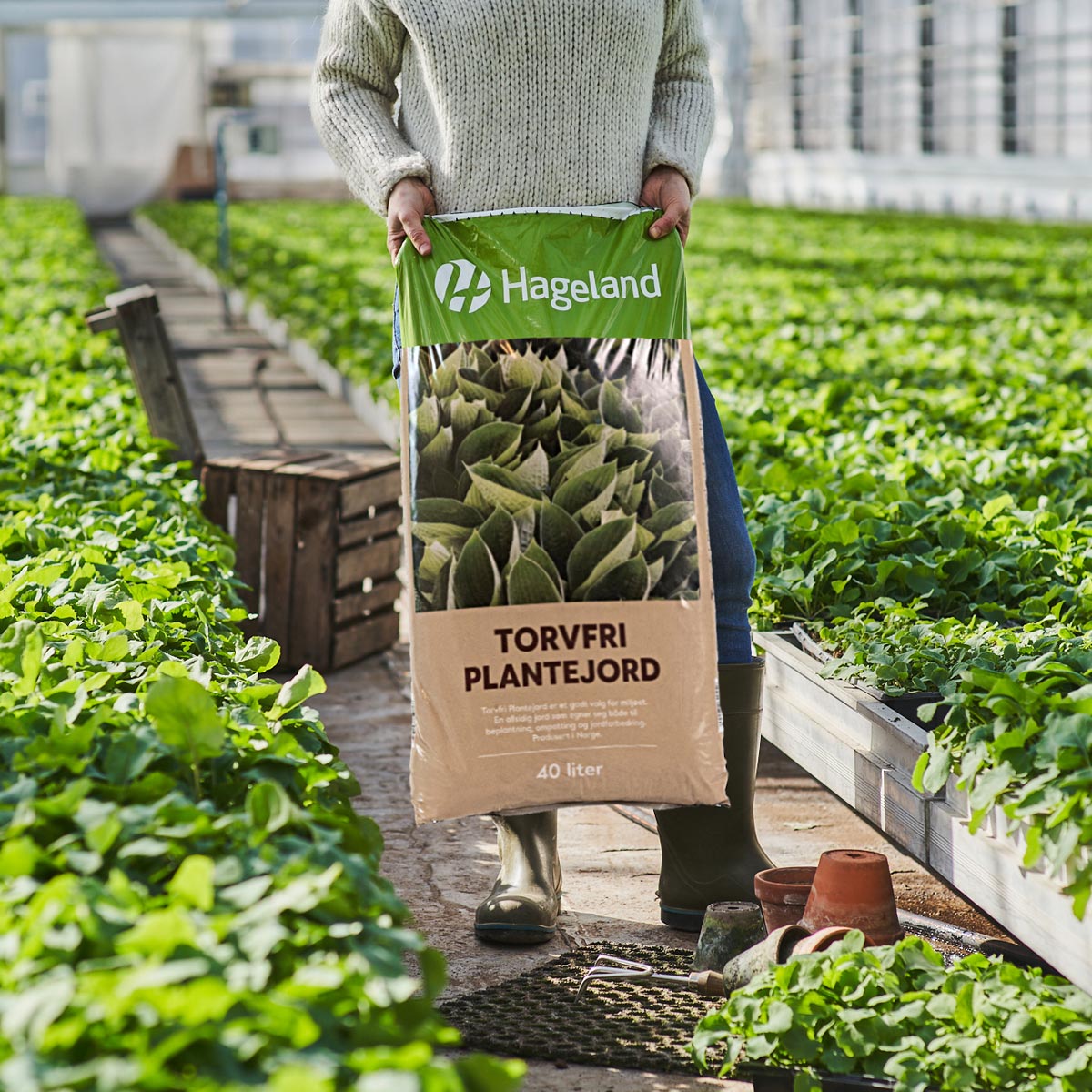 En allsidig jord som egner seg både til beplantning, ompotting og jordforbedring.