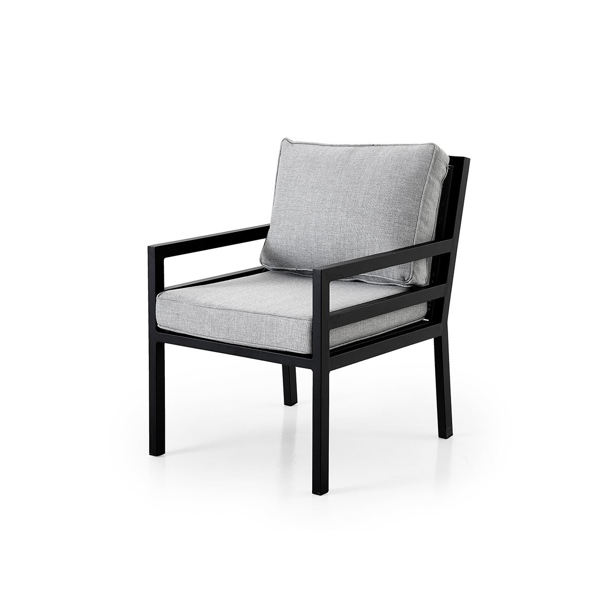 Midtdel Bergerac i sort matt aluminium