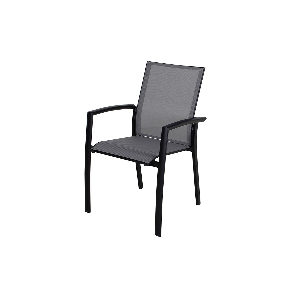 Stablestol Dakota sort matt aluminium