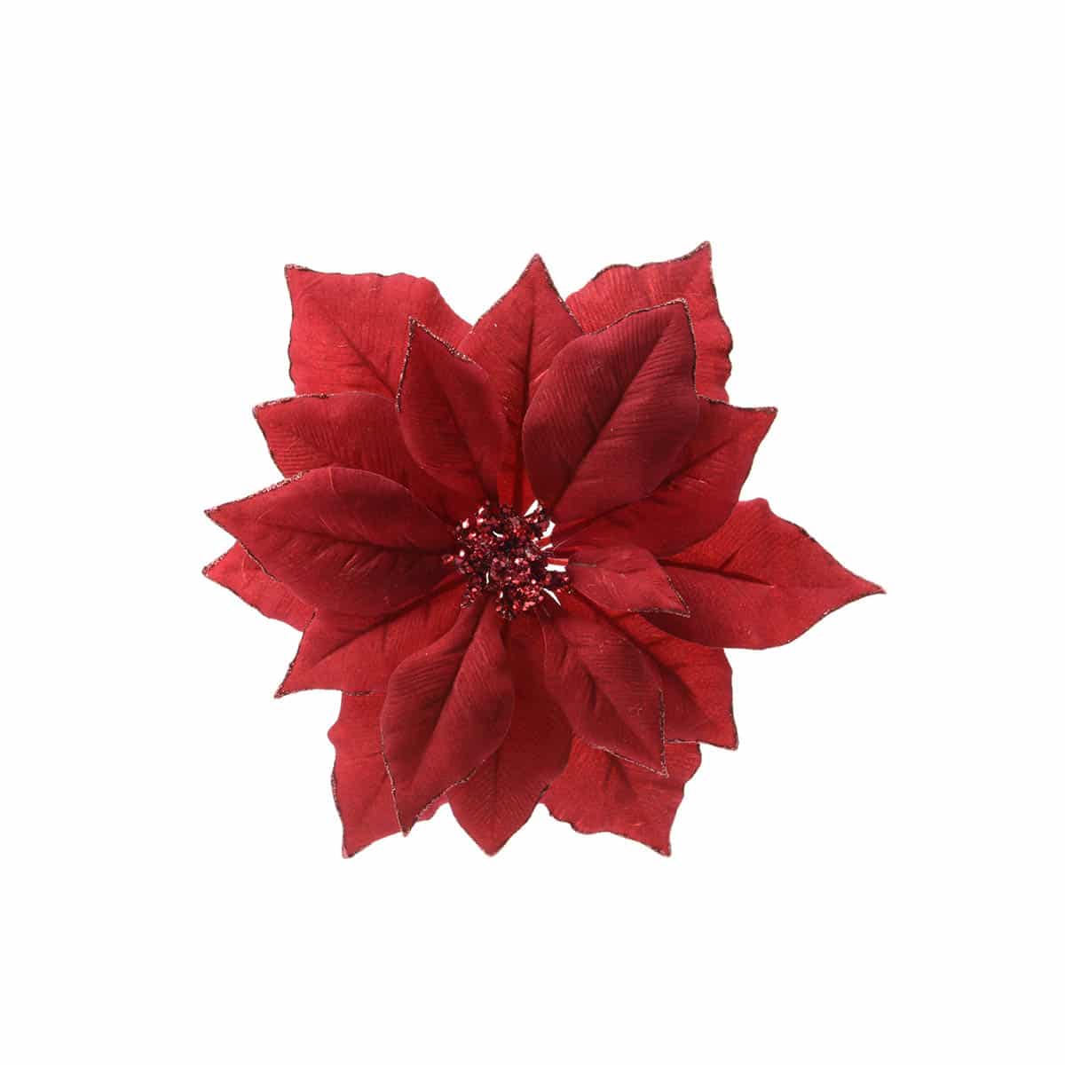 Dekorativ julestjerne med clip. Fin på treet, som borddekorasjon eller på gaven til en du vil glede litt ekstra. Ø24 cm