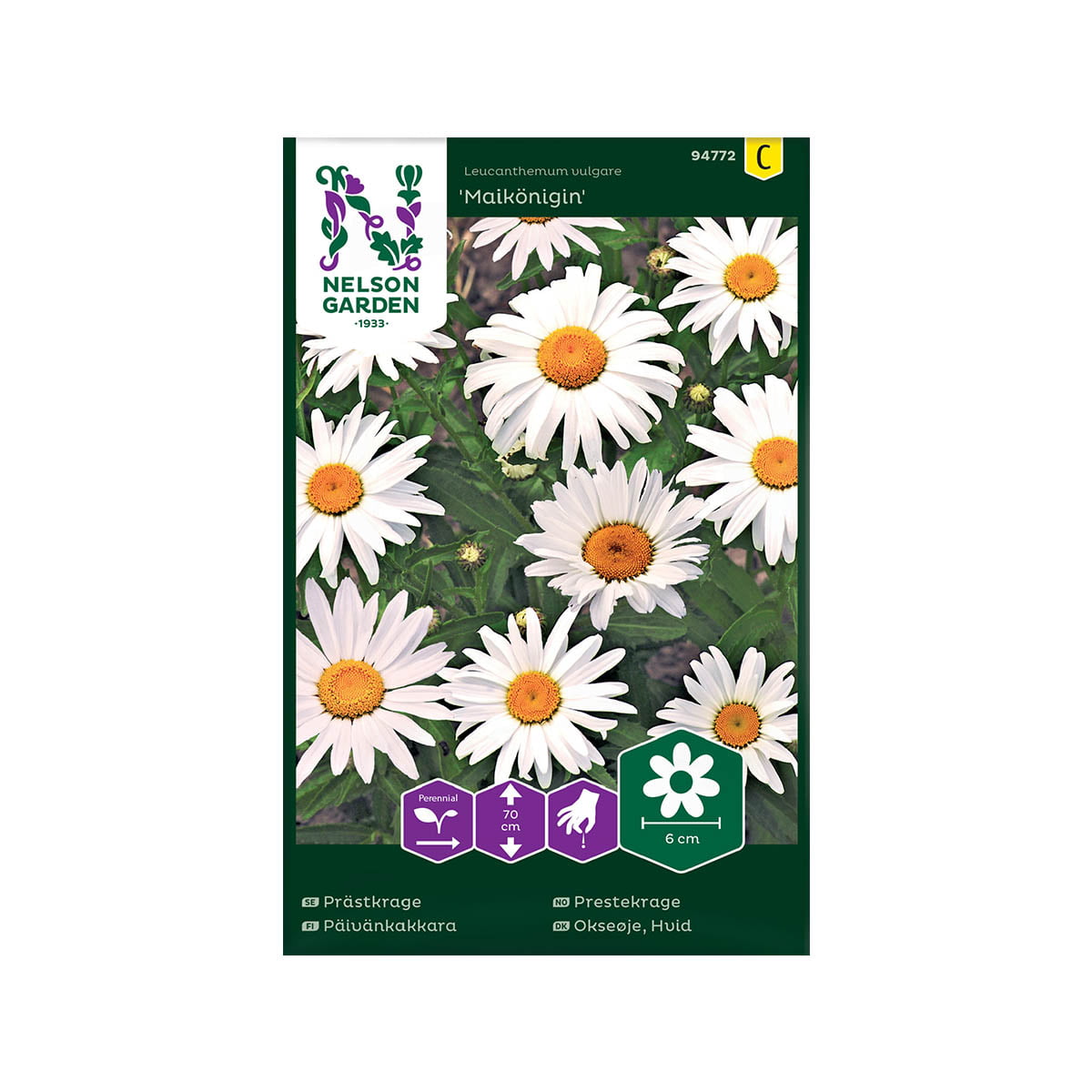 Flerårig plante som gjerne kan vokse vilt i et hjørne av hagen. Sorten har uvanlig store, hvite blomster. Ganske lite krevende, tåler tørke når plantene er velutviklet.