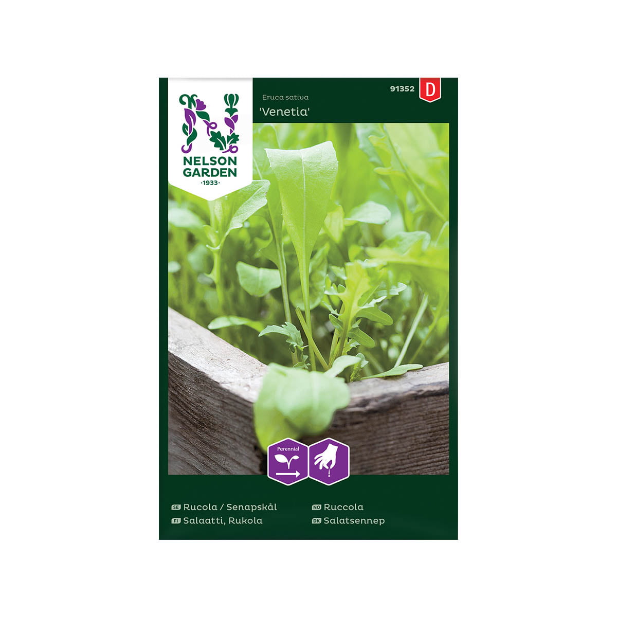 Ekstra hurtigvoksende ruccola med taggete, smakfulle blad