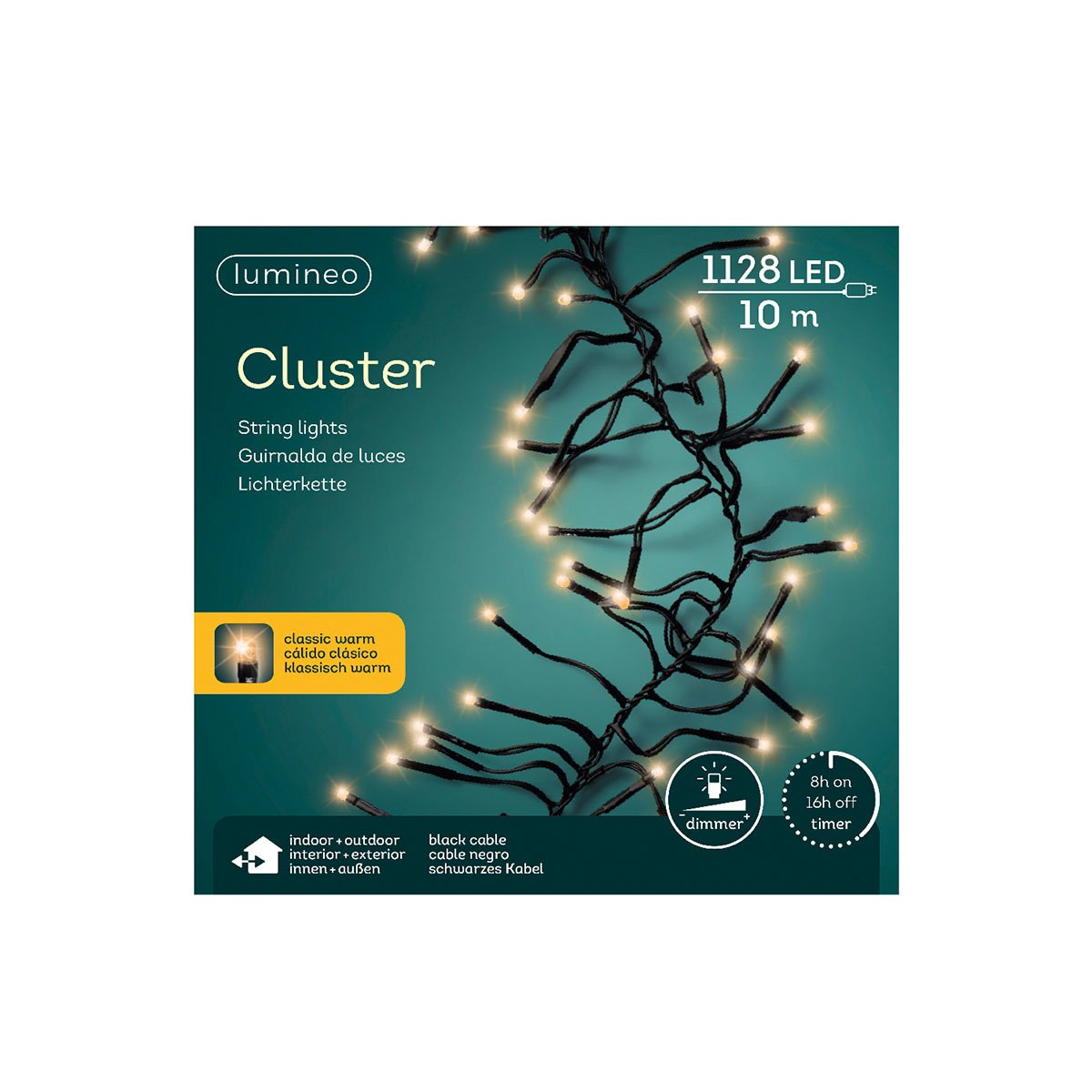 Lysslynge cluster 1128 varmhvit