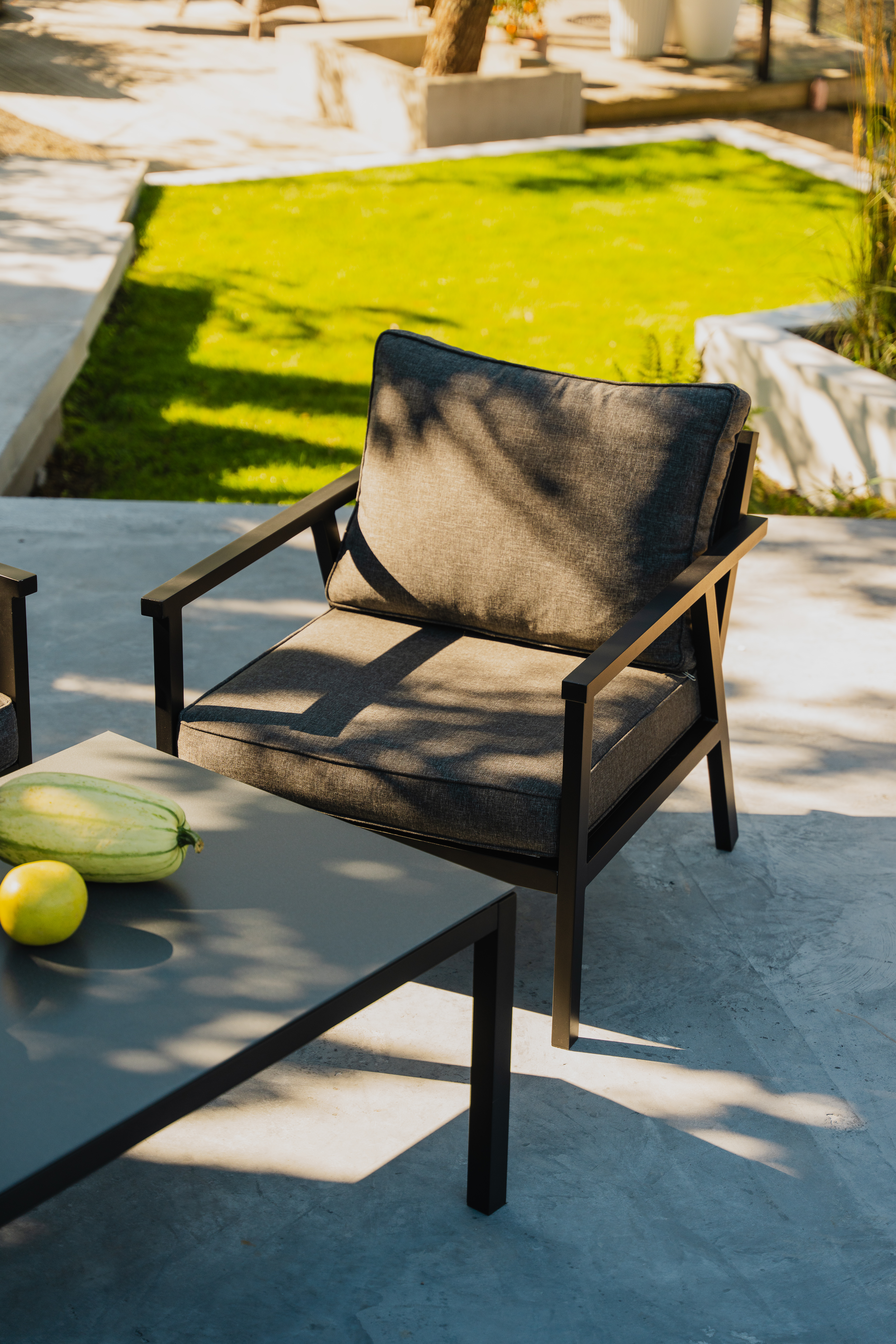 Rana sofagruppe lounge i sort aluminium