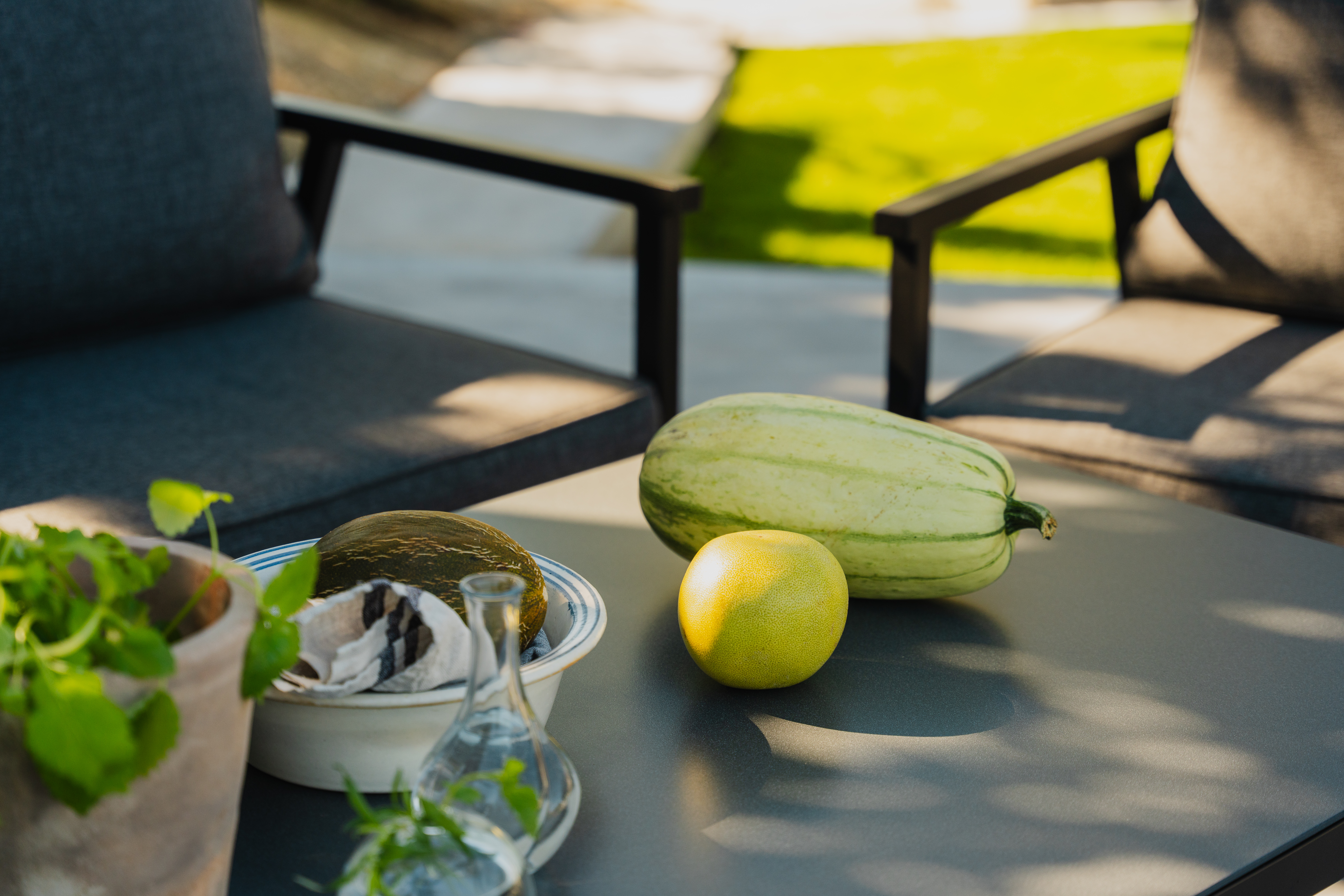 Rana sofagruppe lounge i sort aluminium