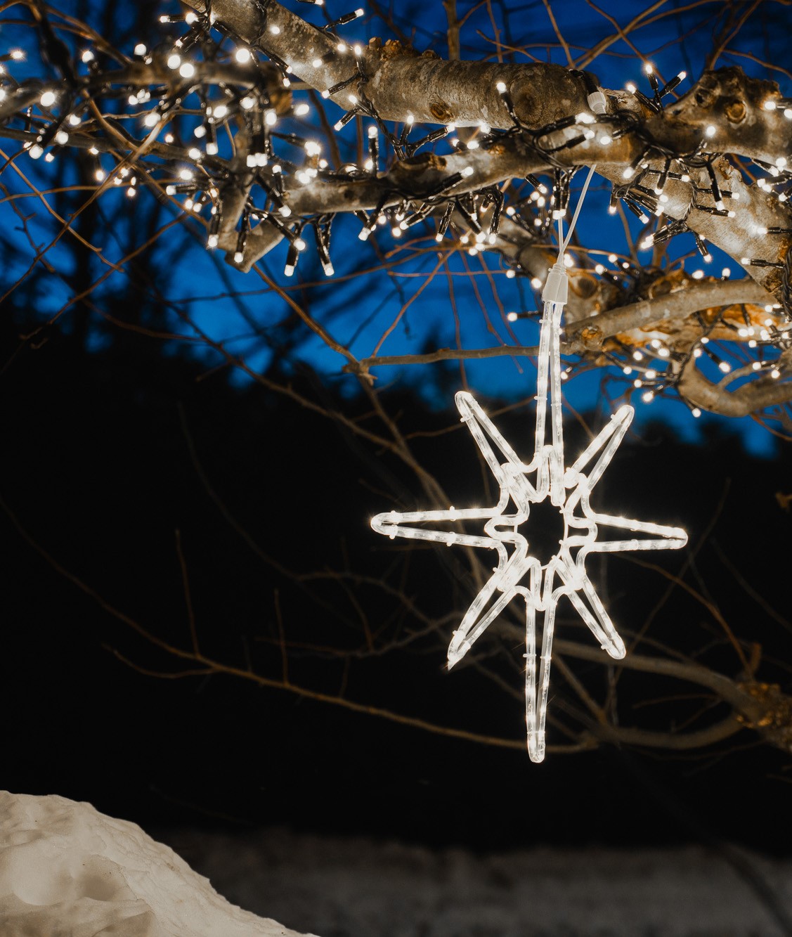 lyslenke som kan koples i serie med lysende stjerne