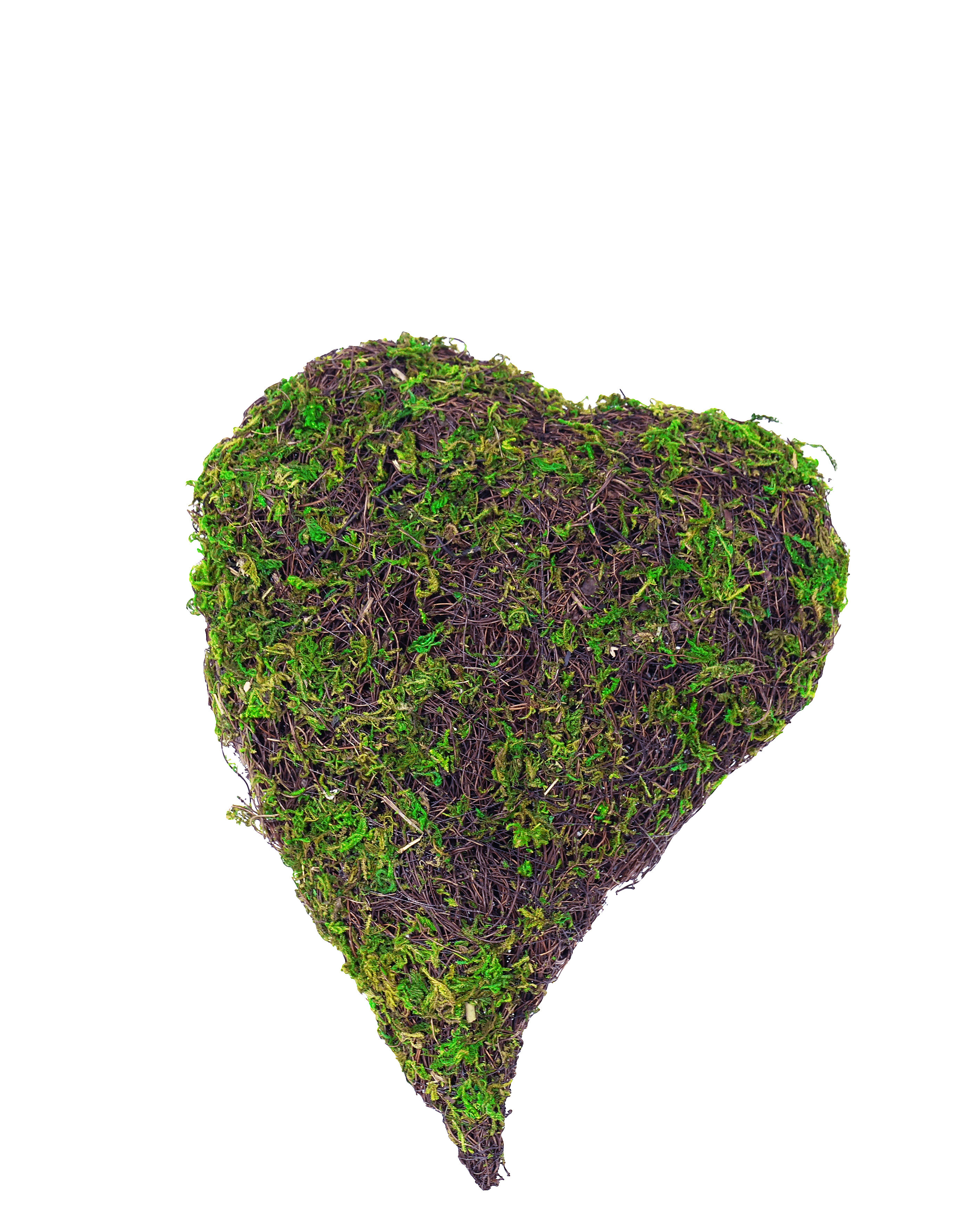 Mosehjerte pynter opp graven