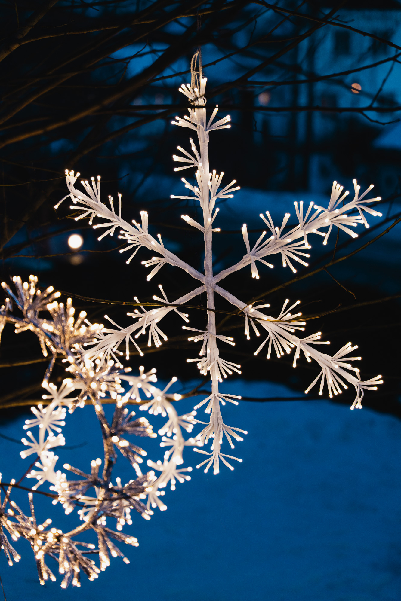 julelys snøkrystall