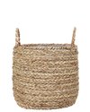 Kurvpotte seagrass kurv med hank H25 cm