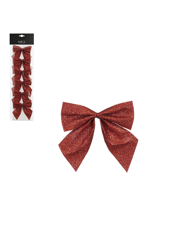 rød sløyfe seks stykk