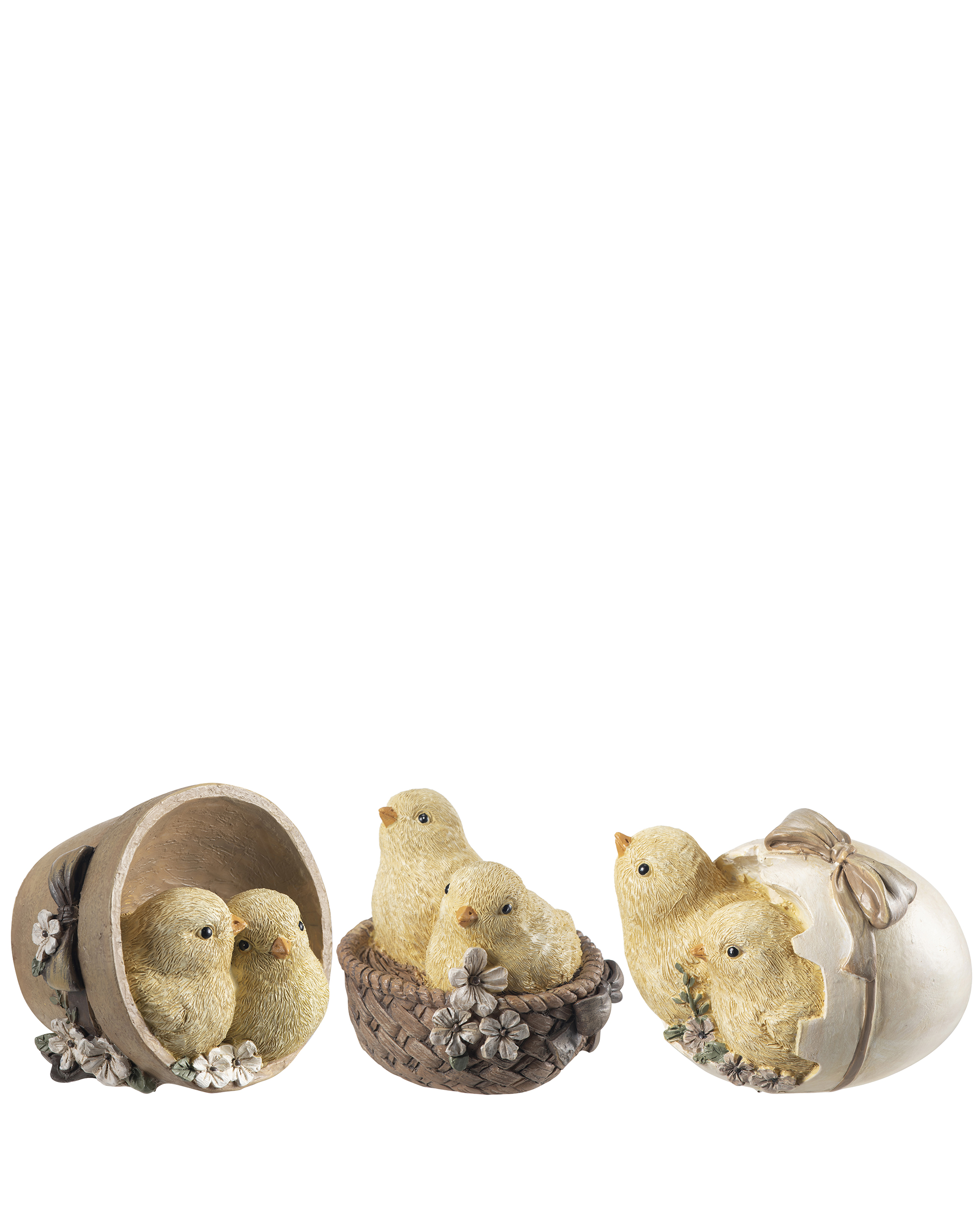 Kyllinger i kurv 3ass D8 H10 cm