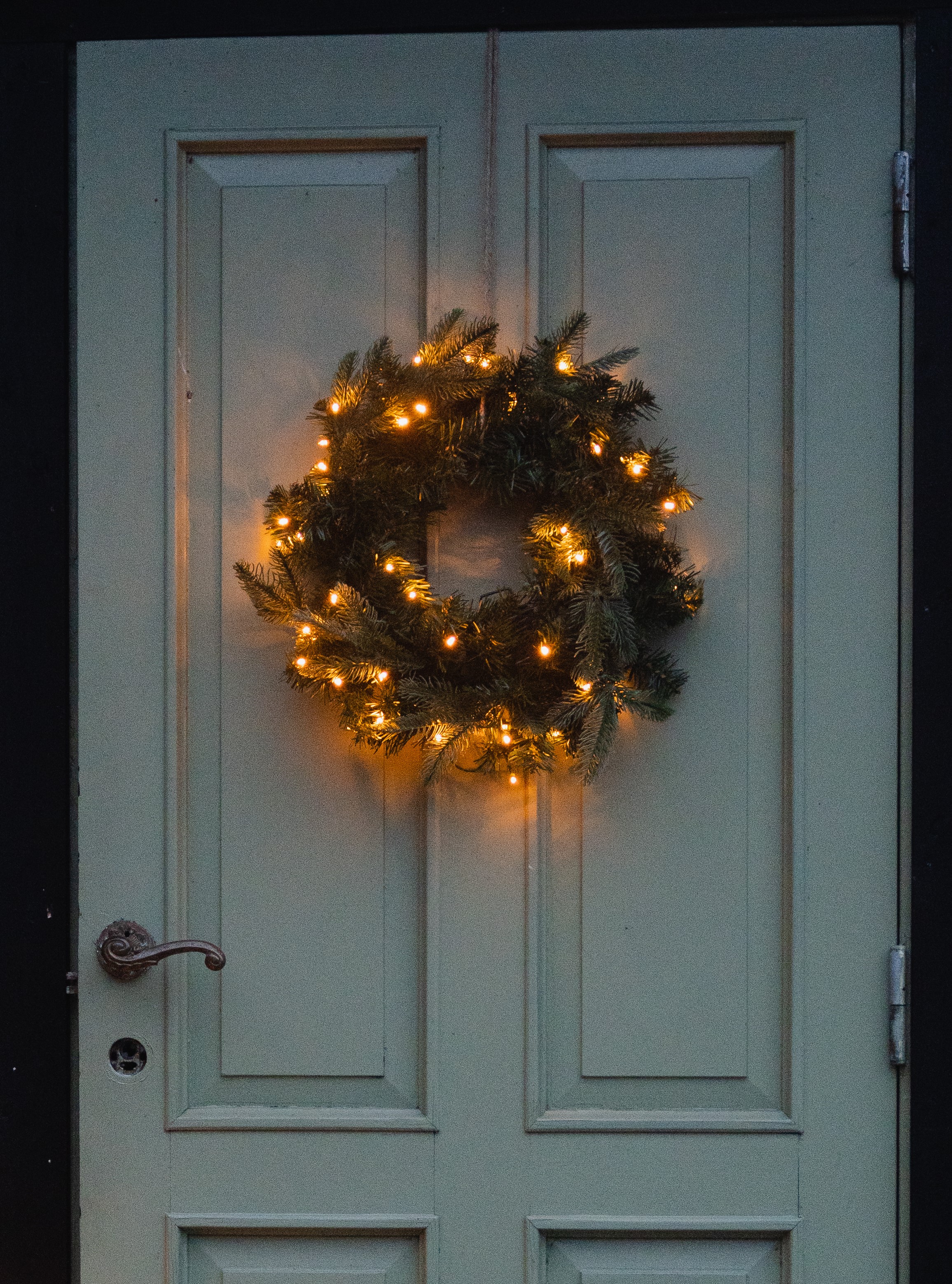 Dørkrans med lys