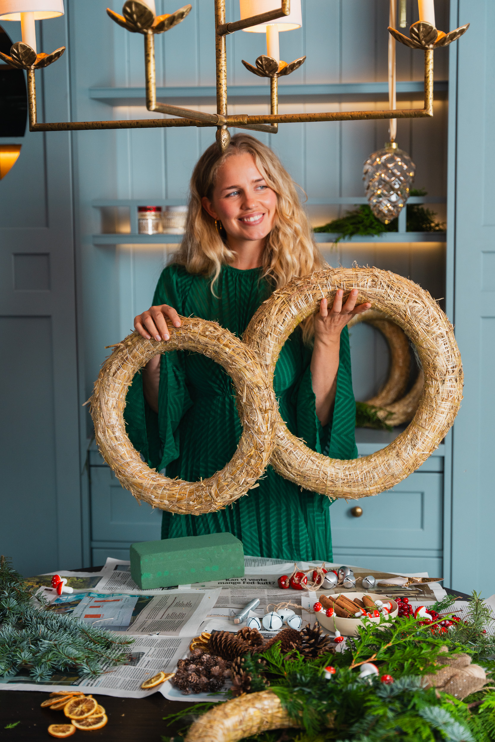 Dørkrans, halmkrans, diy