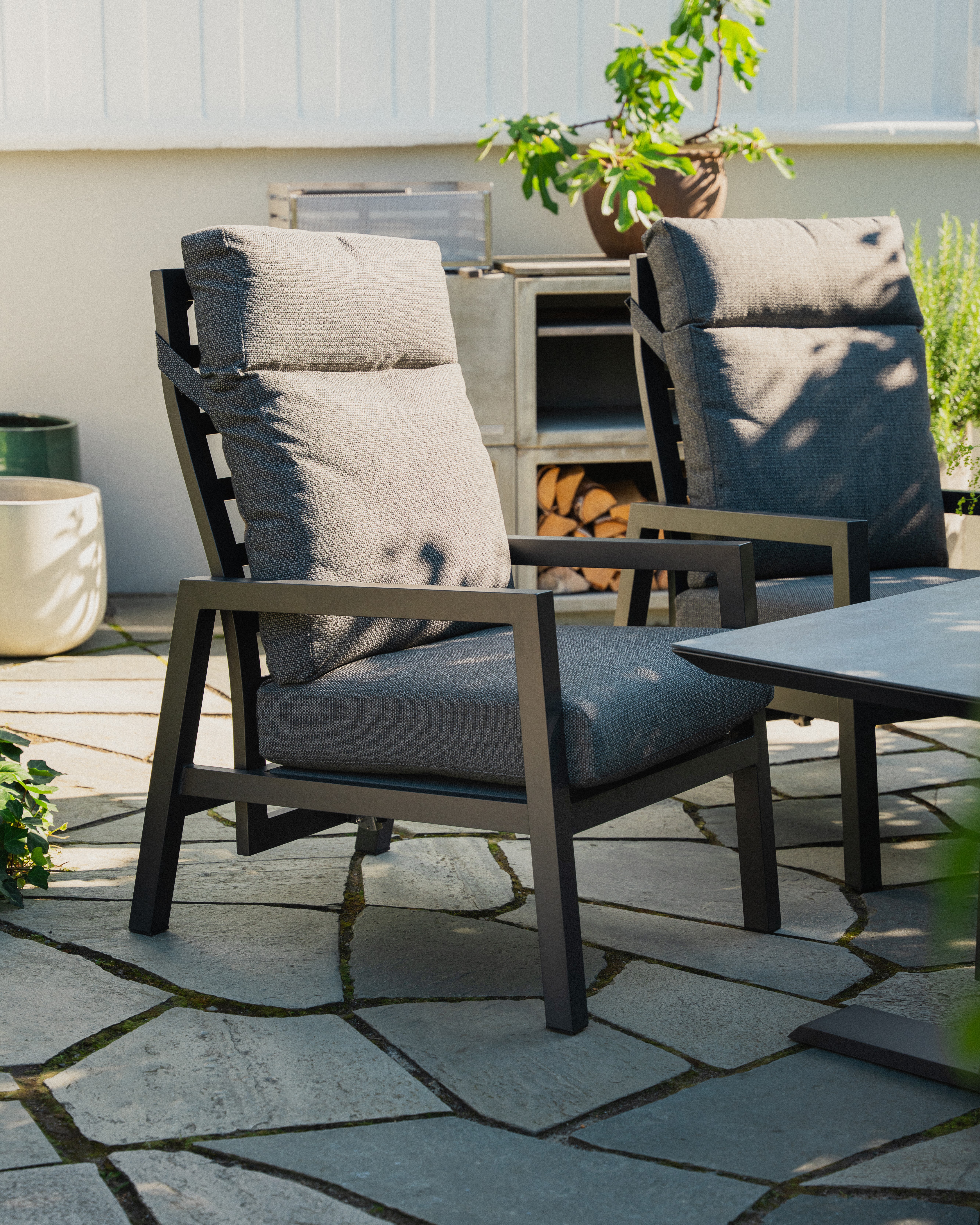 Skagen reclinerstol antrasitt